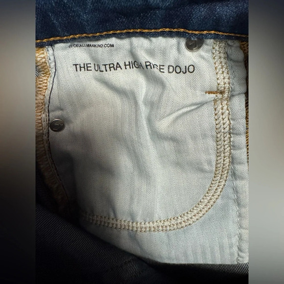 7 For All Mankind Dojo Ultrahigh Waist Flare Leg Jeans in Piney Size 24 - Picture 7 of 7